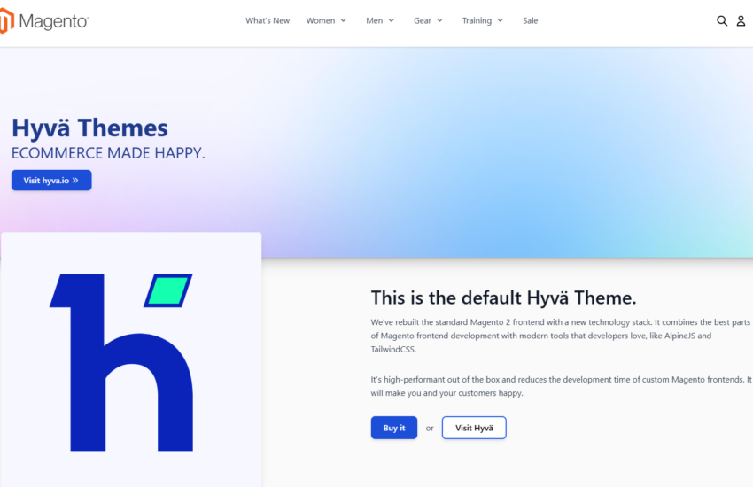 hyva theme homepage